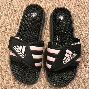 Light pink adidas sandals